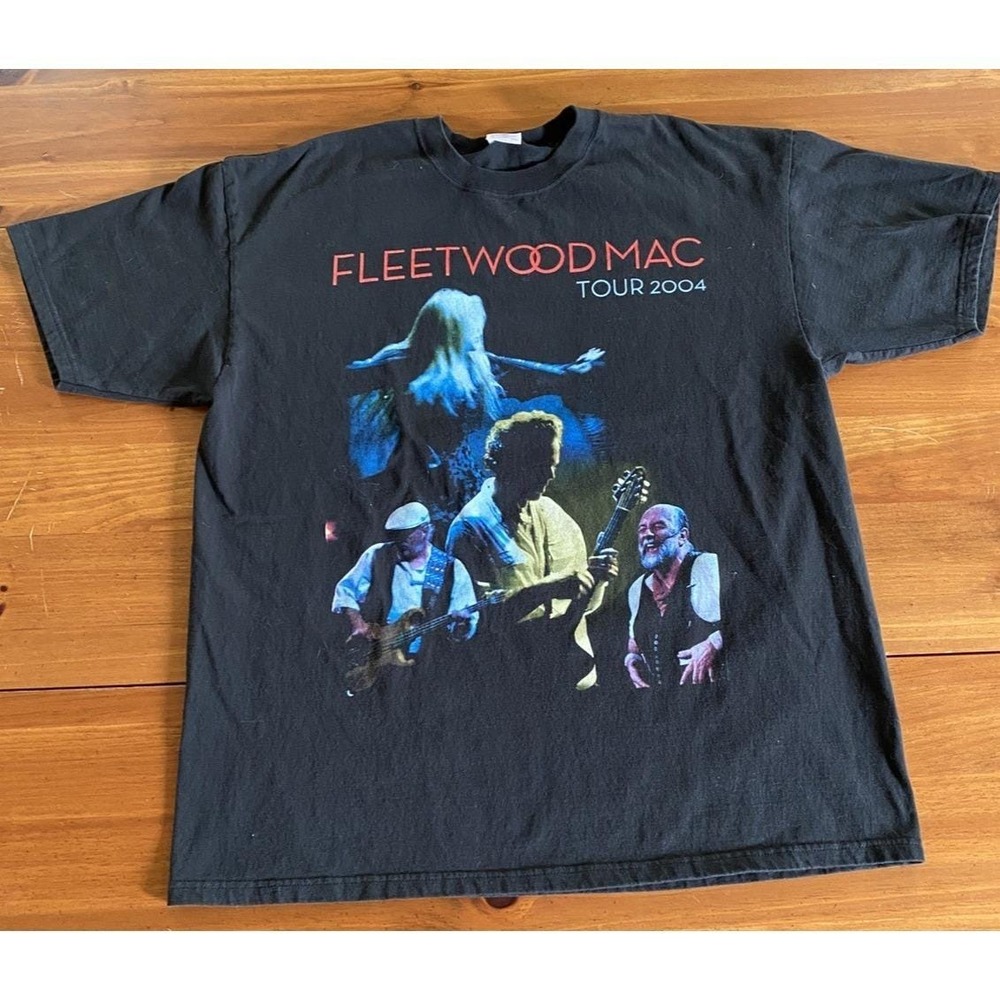 Vintage Fleetwood Mac 2004 Tour Concert Band T-shirt Anvil Black XL